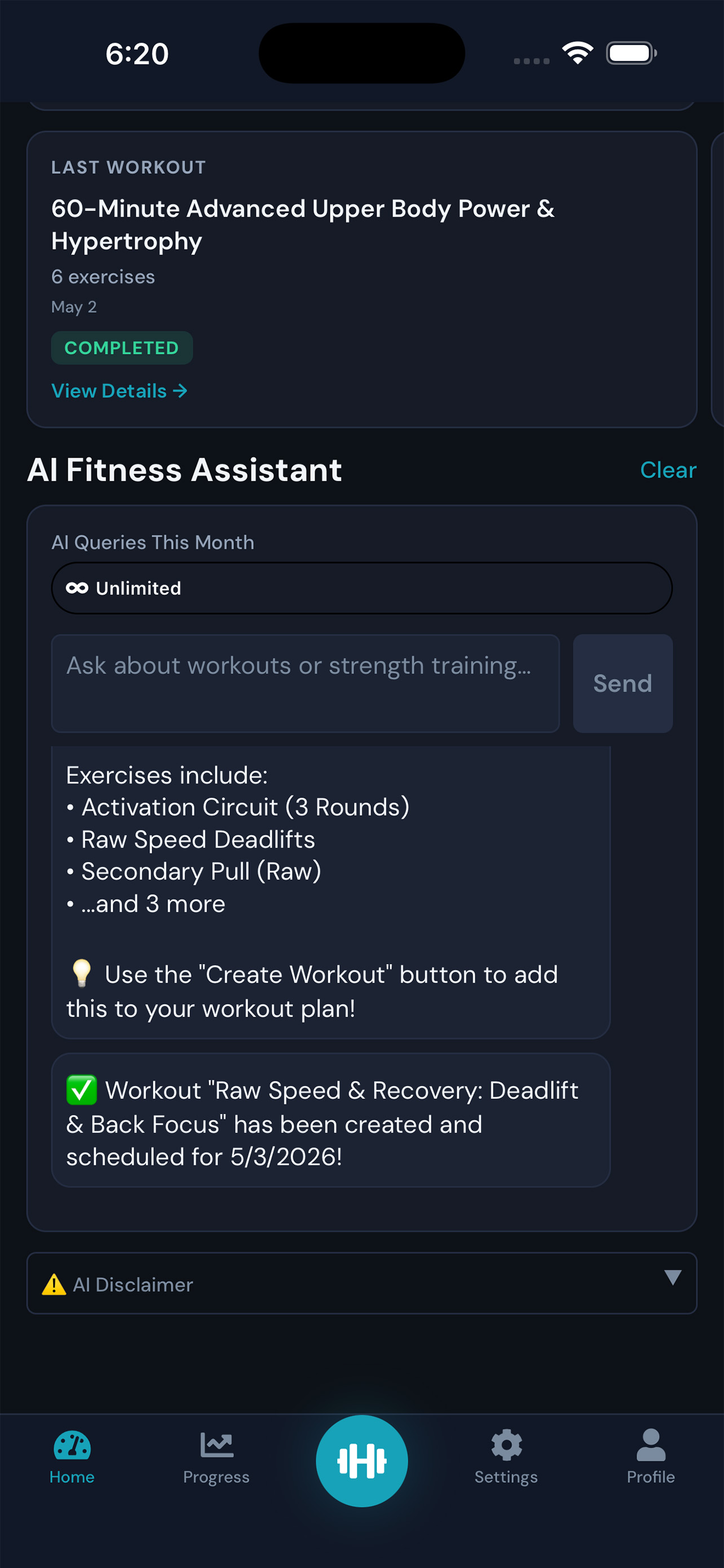 MaximumFit - AI Fitness Assistant