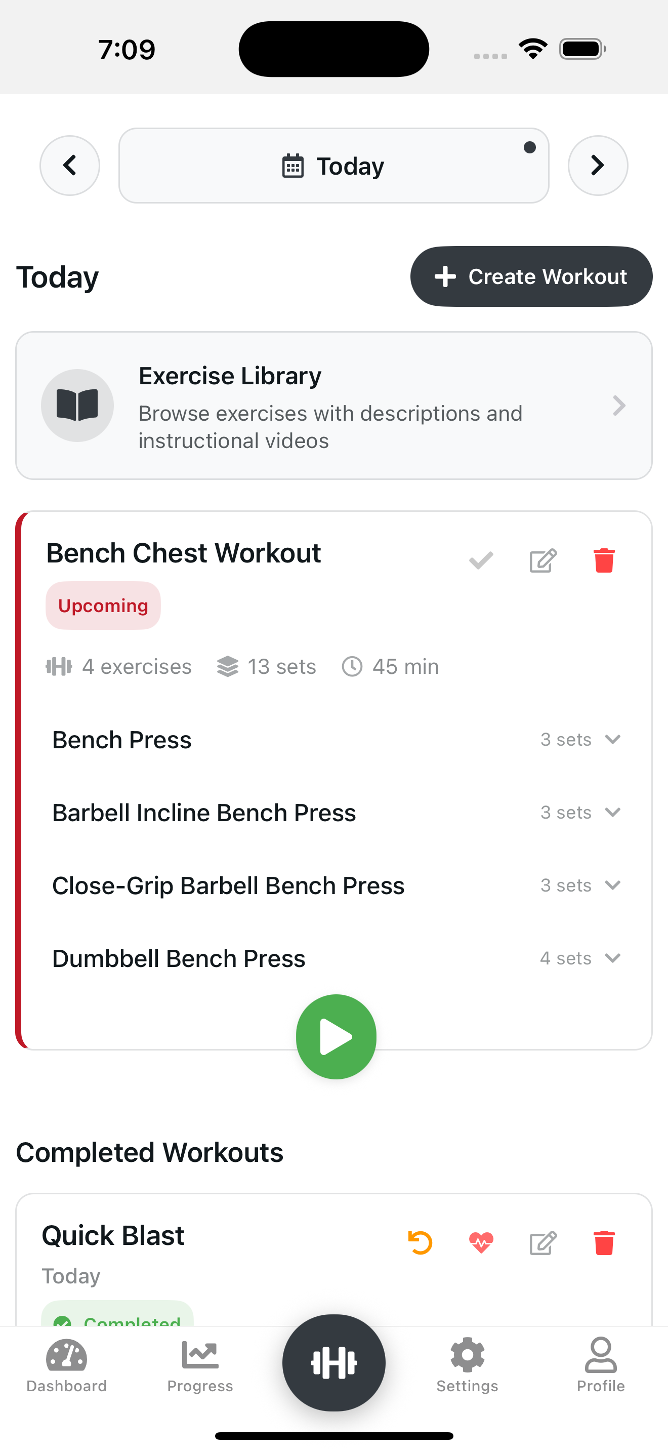 GetMaximumFit - Workout Tracking